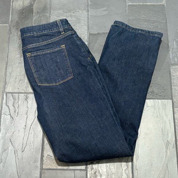 L. L. Bean Classic Fit Dark Wash Flannel Lined Jeans - size 14 M/T - Picture 7 of 7